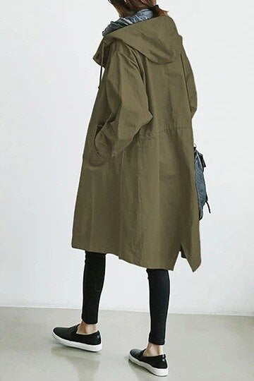 Nokmo | Fashionable Long Trench Coat for Women Transition Season 2023
