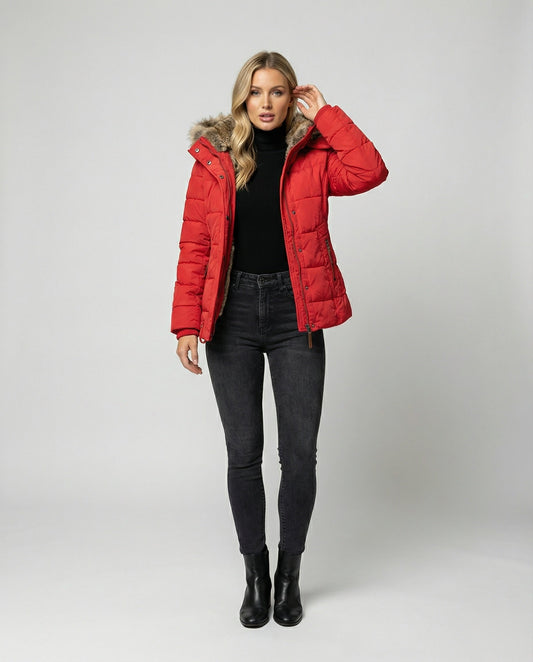 Nokmo - Fashionable Winter Jacket, Warmly Lined with Hood