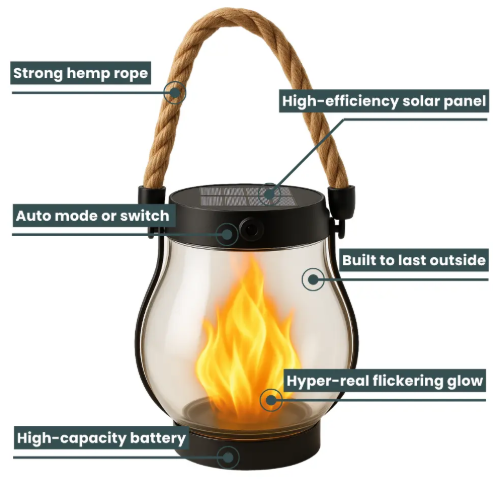 Nokmo | Fire Seed Solar Light — Magical Flame Mood that Warms Your Heart and Enchants Every Night