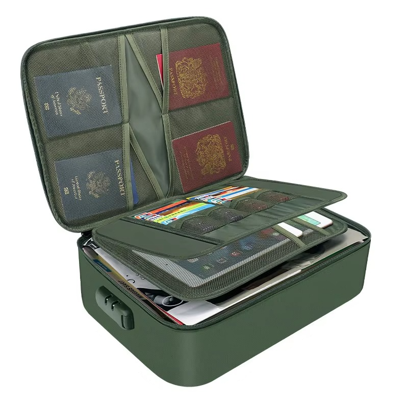 Nokmo | Fireproof and Waterproof Document Organizer Bag – Portable Protective Storage for Travel and Home Security