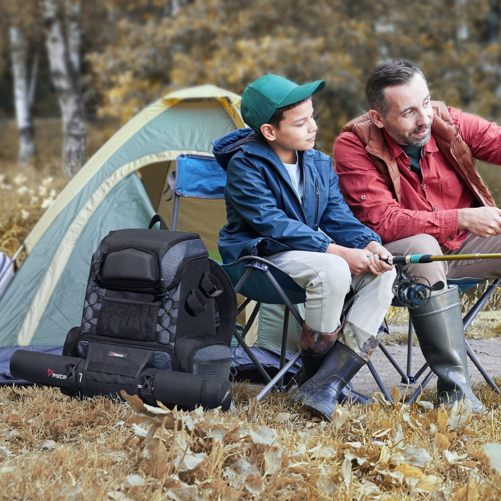 Nokmo | Fishing Gear Tackle Backpack with Rod Holders