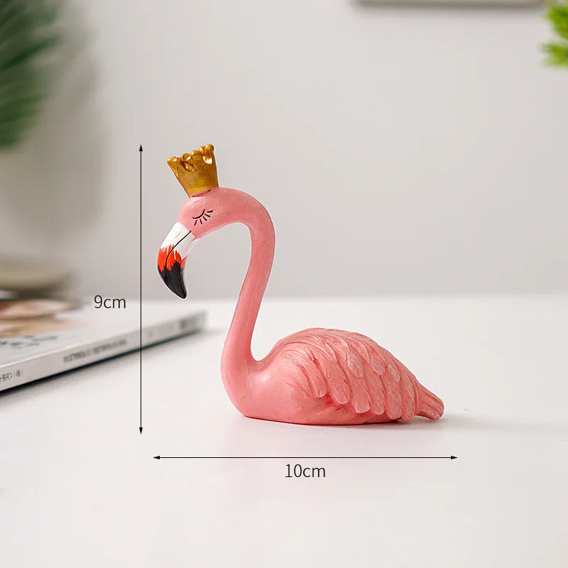 Nokmo | Flamingo Figure Made of Resin Modern Decoration