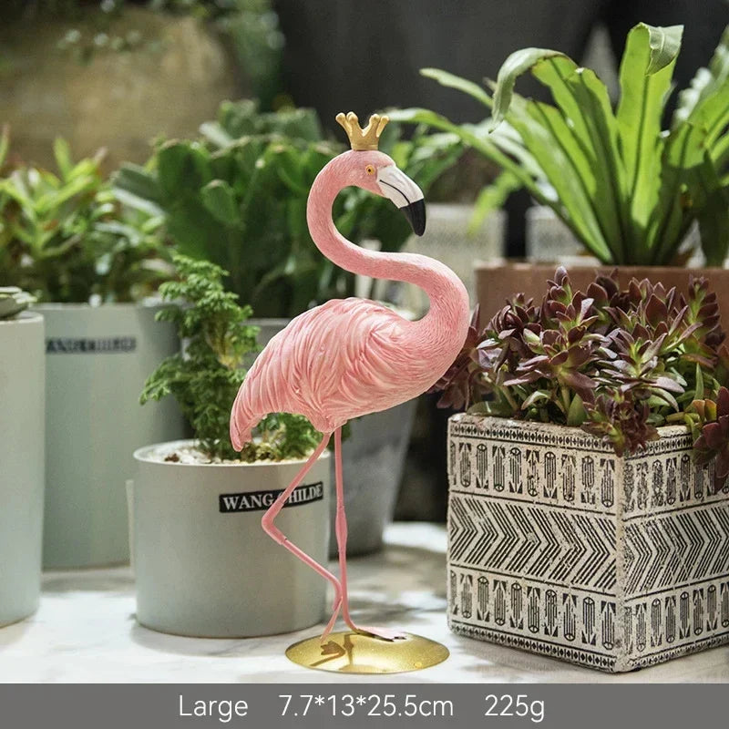 Nokmo | Flamingo Figure Made of Resin Modern Decoration