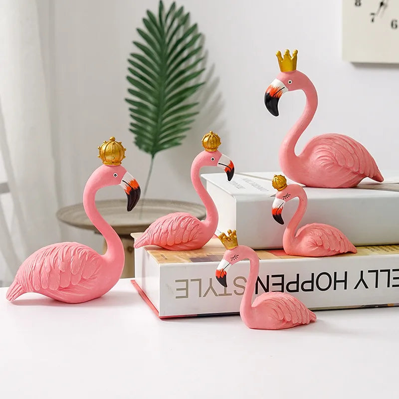 Nokmo | Flamingo Figure Made of Resin Modern Decoration