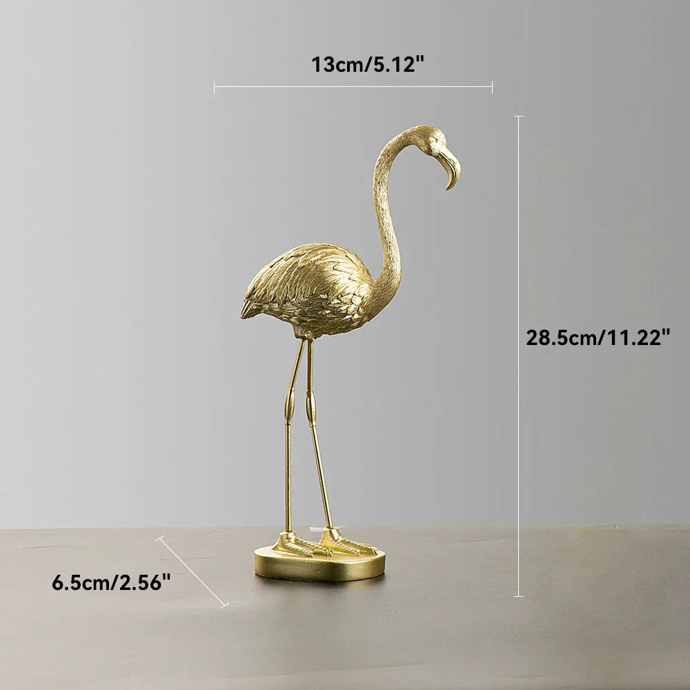 Nokmo | Flamingo Figure Made of Resin Modern Decoration