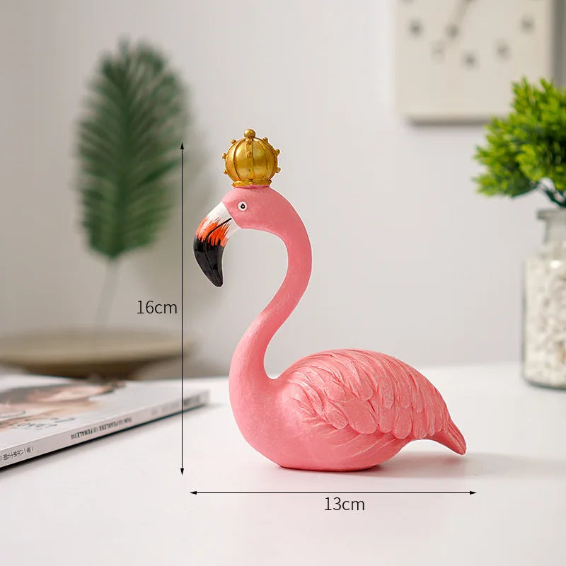 Nokmo | Flamingo Figure Made of Resin Modern Decoration