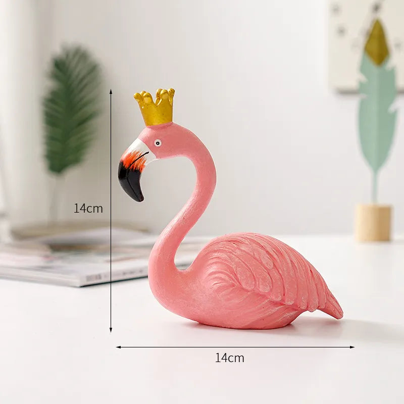 Nokmo | Flamingo Figure Made of Resin Modern Decoration