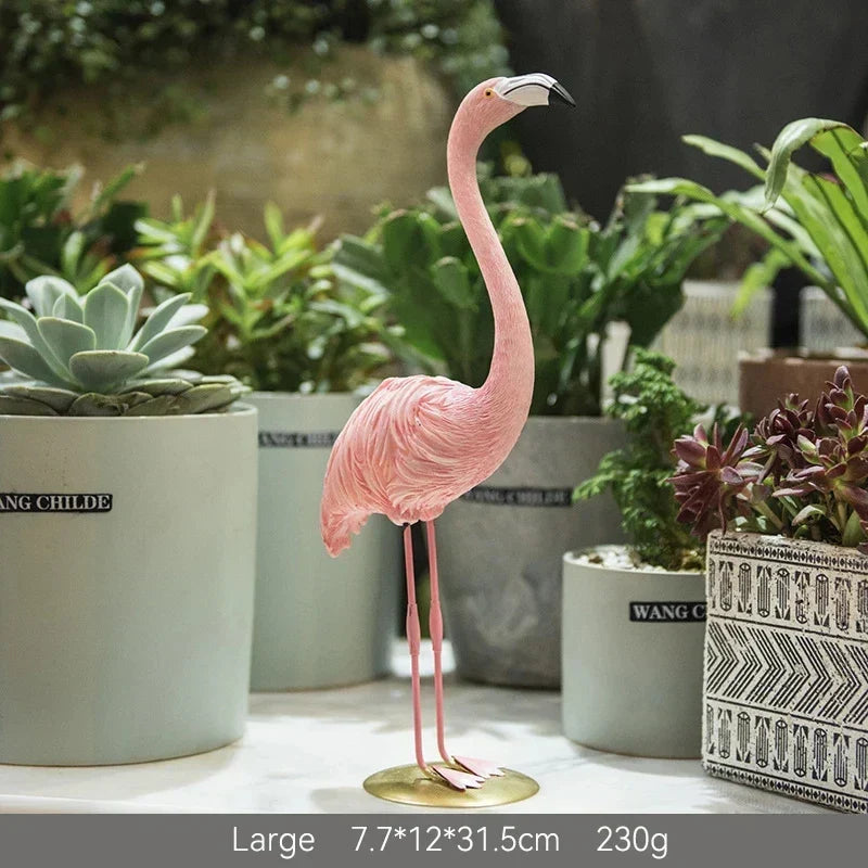 Nokmo | Flamingo Figure Made of Resin Modern Decoration
