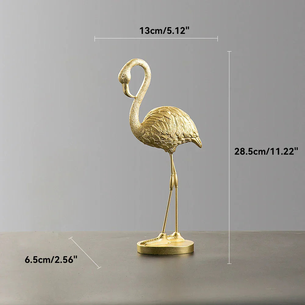 Nokmo | Flamingo Figure Made of Resin Modern Decoration