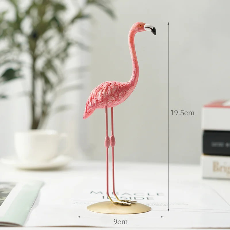 Nokmo | Flamingo Figure Made of Resin Modern Decoration