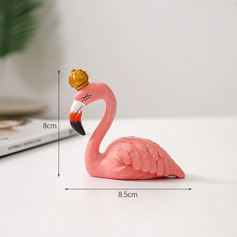 Nokmo | Flamingo Figure Made of Resin Modern Decoration