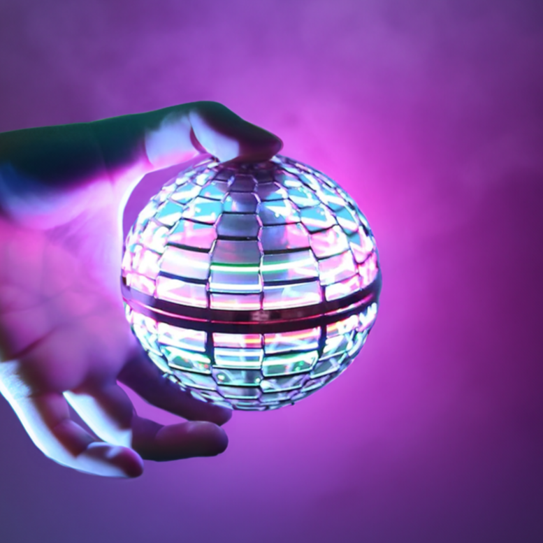 Nokmo | Flying Orb Ball | Aerodynamic 360° Flying Device | Intelligent Gyroscopic Stabilization | Shock-Resistant Polypropylene Structure | USB Fast Charging | LED Effects