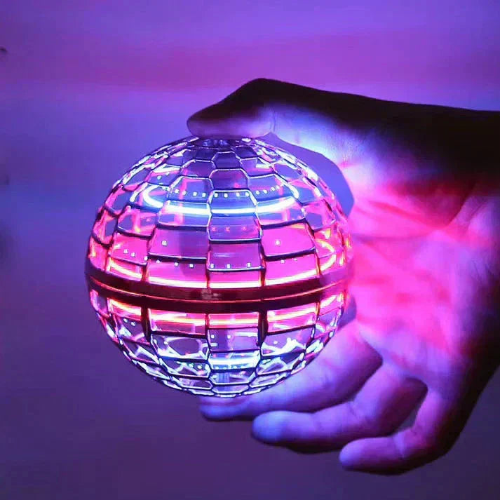 Nokmo | Flying Orb Ball | Aerodynamic 360° Flying Device | Intelligent Gyroscopic Stabilization | Shock-Resistant Polypropylene Structure | USB Fast Charging | LED Effects