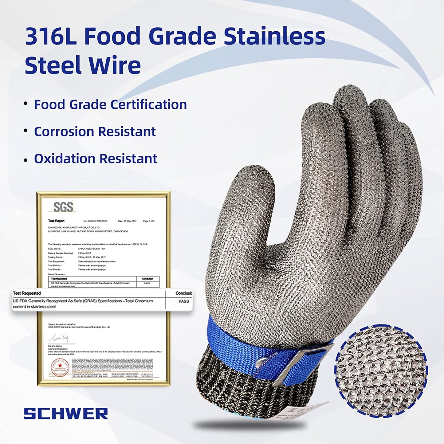 Nokmo | Food Grade Stainless Steel Mesh Metal Glove