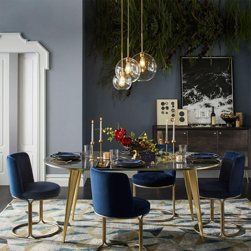 Nokmo | Glass Ball Pendant Light | Modern Brass Design