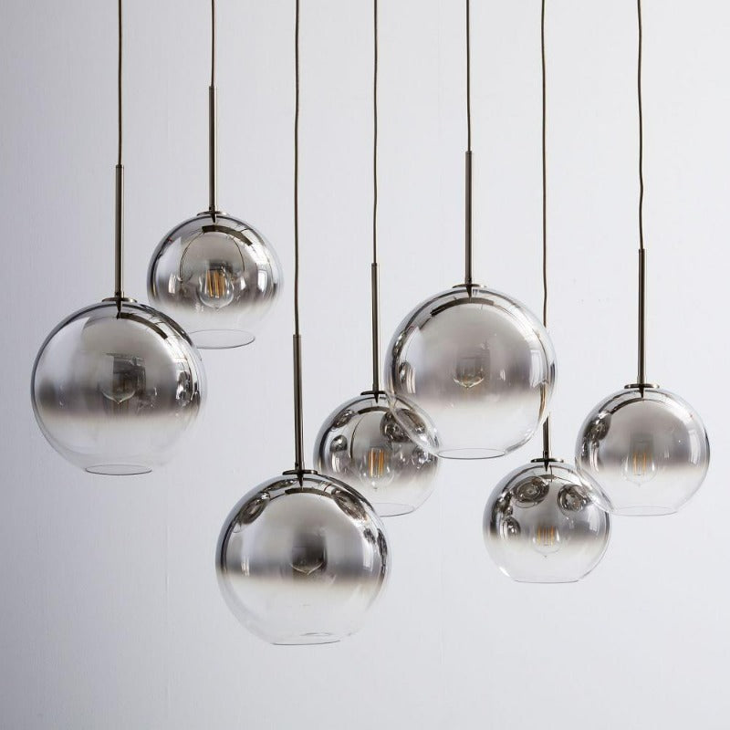 Nokmo | Glass Ball Pendant Light | Modern Brass Design