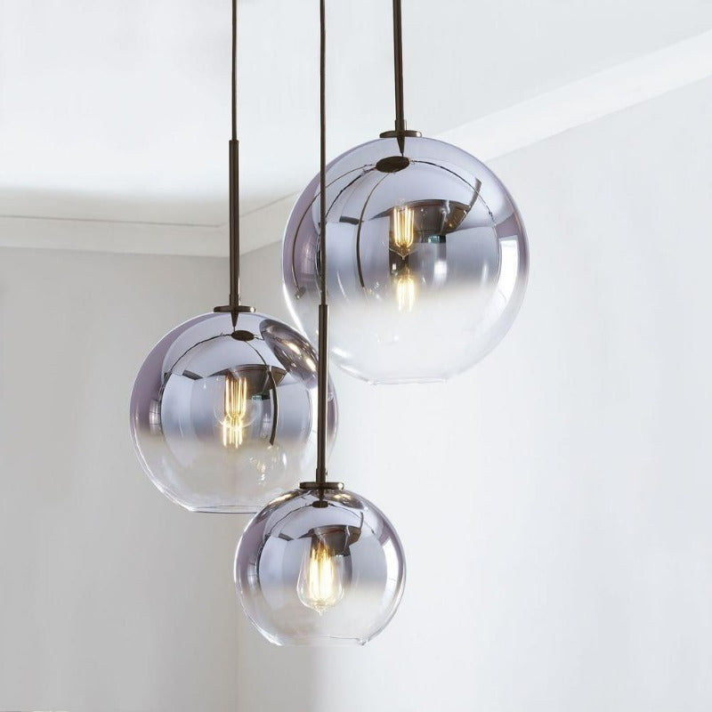 Nokmo | Glass Ball Pendant Light | Modern Brass Design