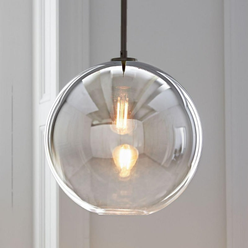 Nokmo | Glass Ball Pendant Light | Modern Brass Design