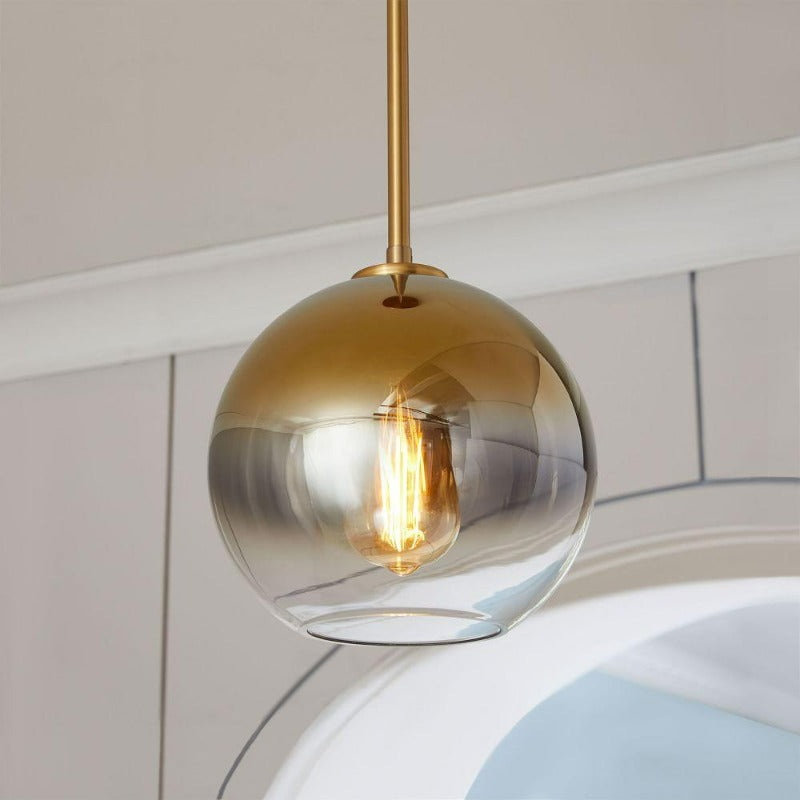 Nokmo | Glass Ball Pendant Light | Modern Brass Design