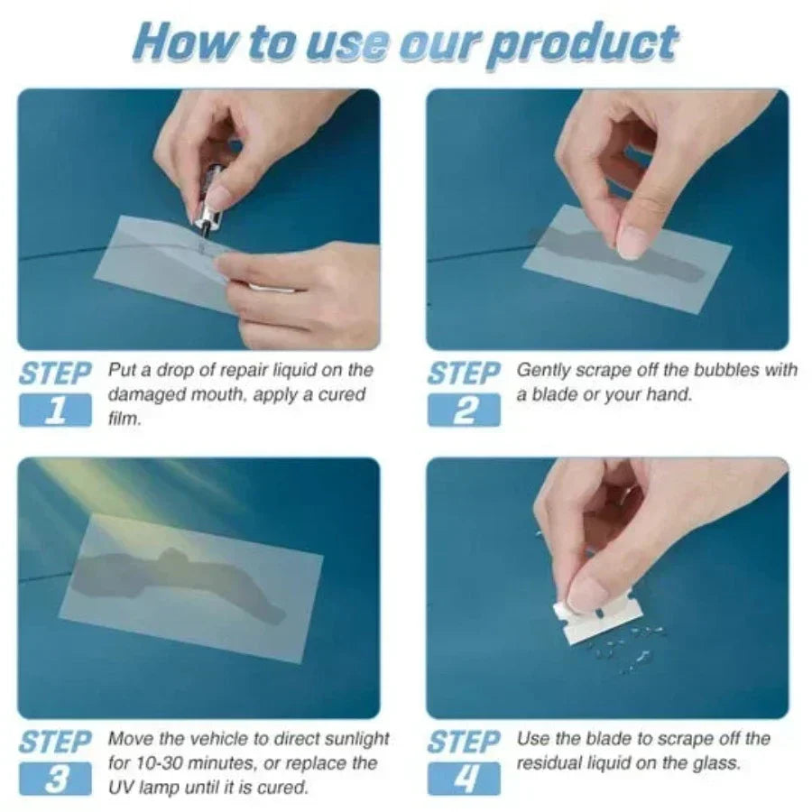 Nokmo | Glass Repair: Cracks Gone Glass Repair Kit