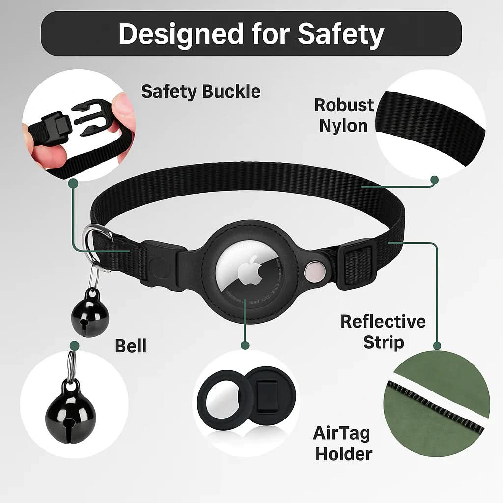 Nokmo | GPS Collar for Cats with Reflective Design