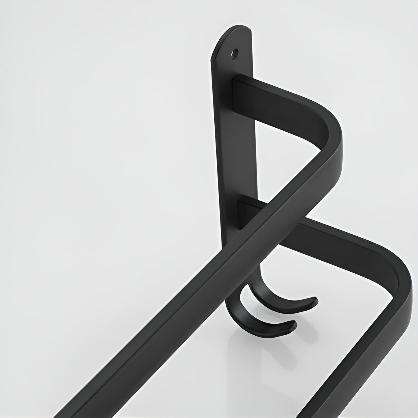 Nokmo | HangEase 3-Tier Towel Holder – Black Wall-Mounted Aluminum Rack Without Drilling
