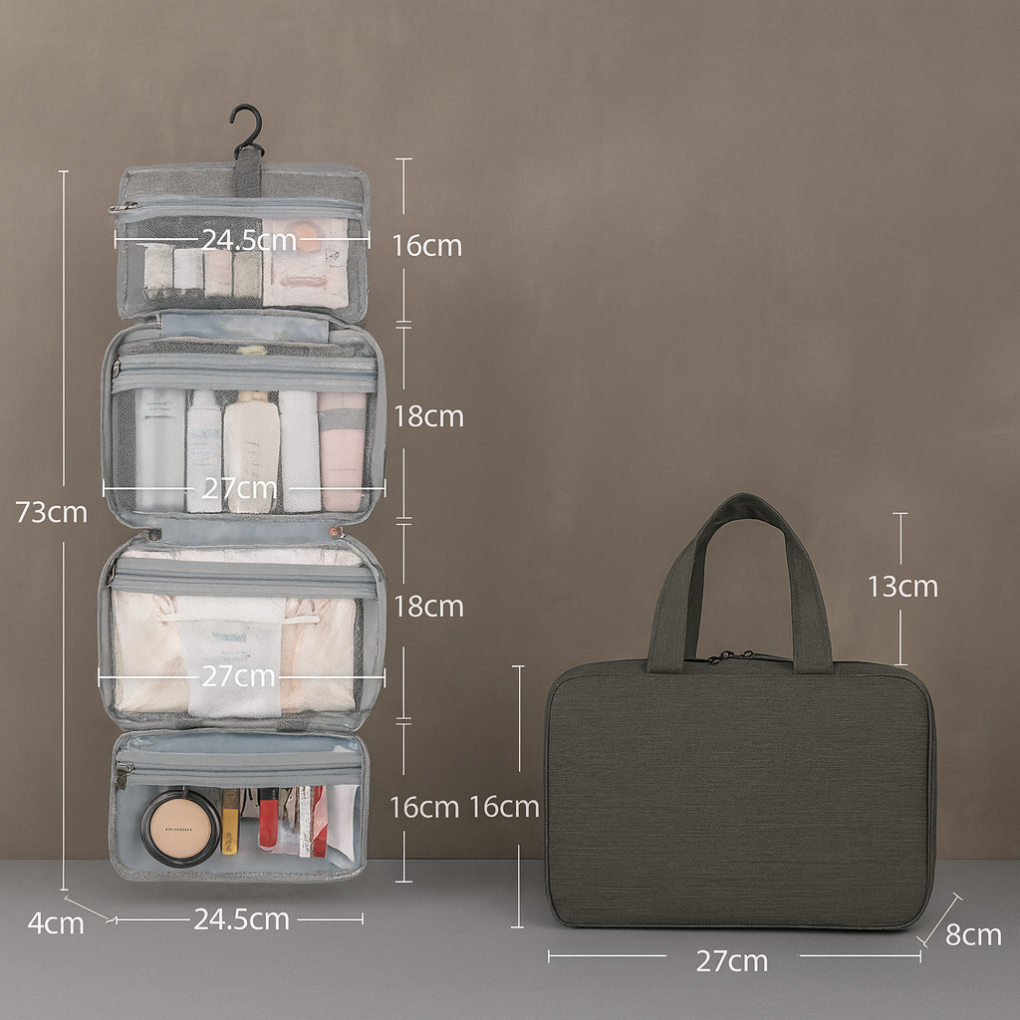 Nokmo | Hanging Toiletries Organizer with Multiple Compartments