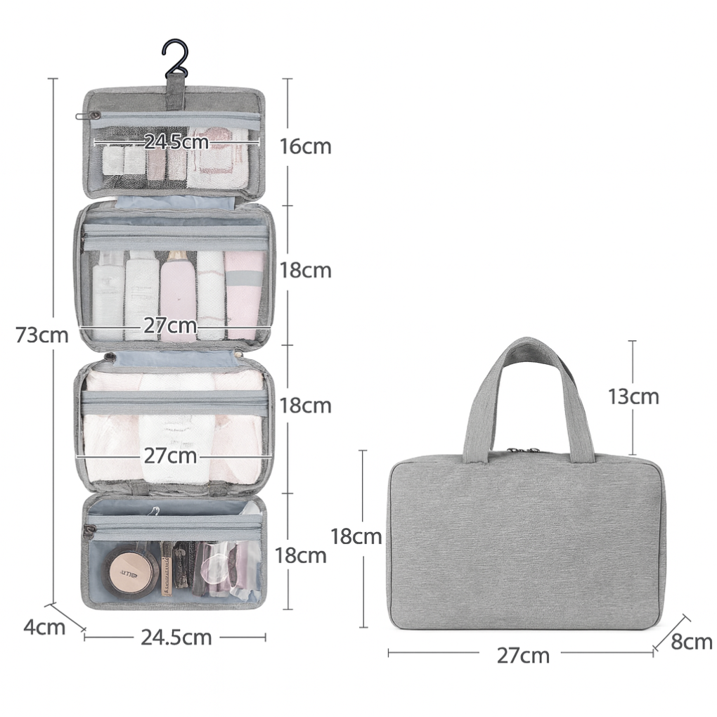 Nokmo | Hanging Toiletries Organizer with Multiple Compartments
