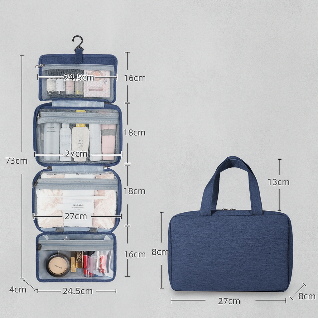 Nokmo | Hanging Toiletries Organizer with Multiple Compartments
