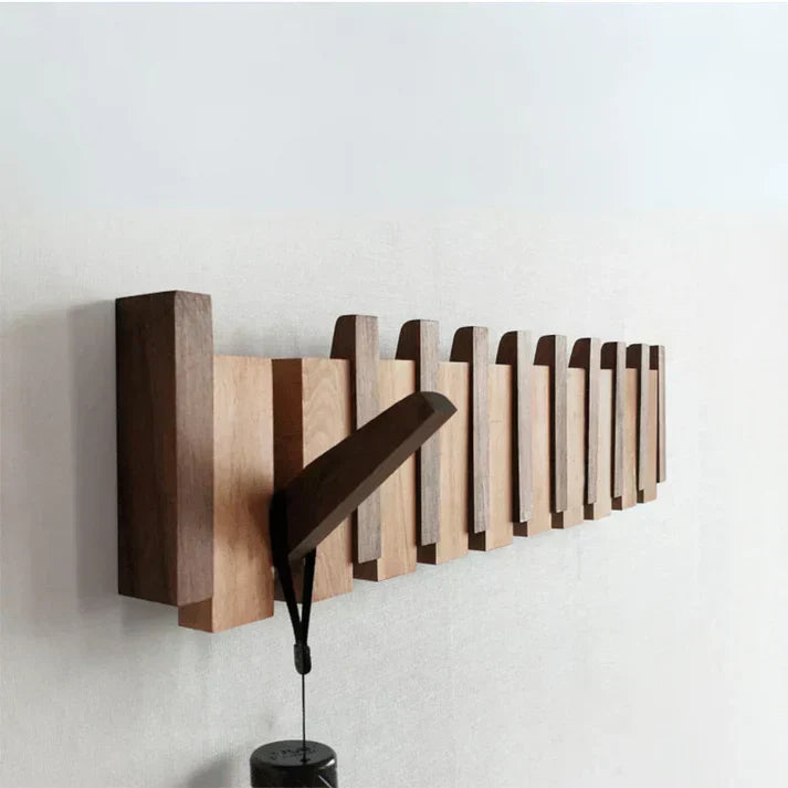 Nokmo | HarmonyCoat Piano Coat Rack | Wall Mounted with Hooks | Solid Wood