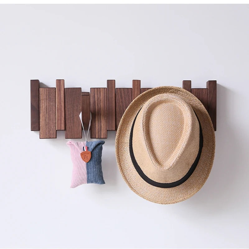 Nokmo | HarmonyCoat Piano Coat Rack | Wall Mounted with Hooks | Solid Wood