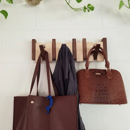 Nokmo | HarmonyCoat Piano Coat Rack | Wall Mounted with Hooks | Solid Wood