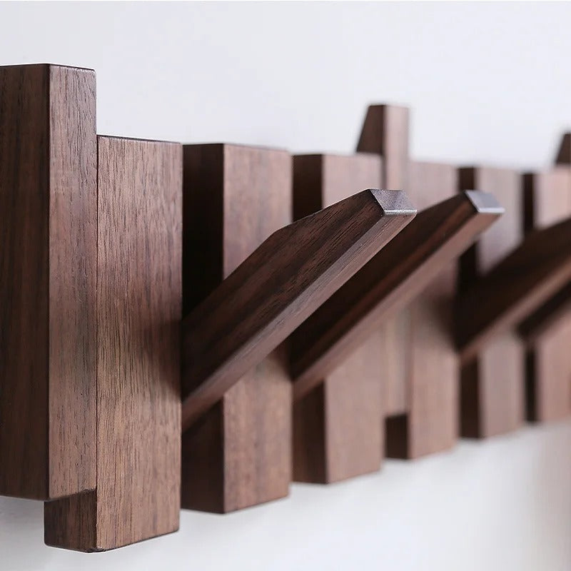 Nokmo | HarmonyCoat Piano Coat Rack | Wall Mounted with Hooks | Solid Wood