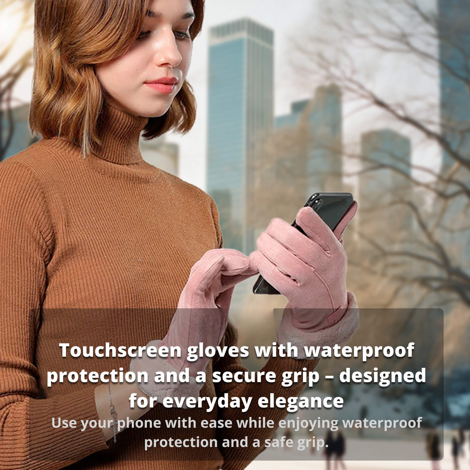 Nokmo | Heated Gloves for Women UK – Ladies Thermal Waterproof Winter Gloves with Touch Screen & USB Rechargeable Warm Design