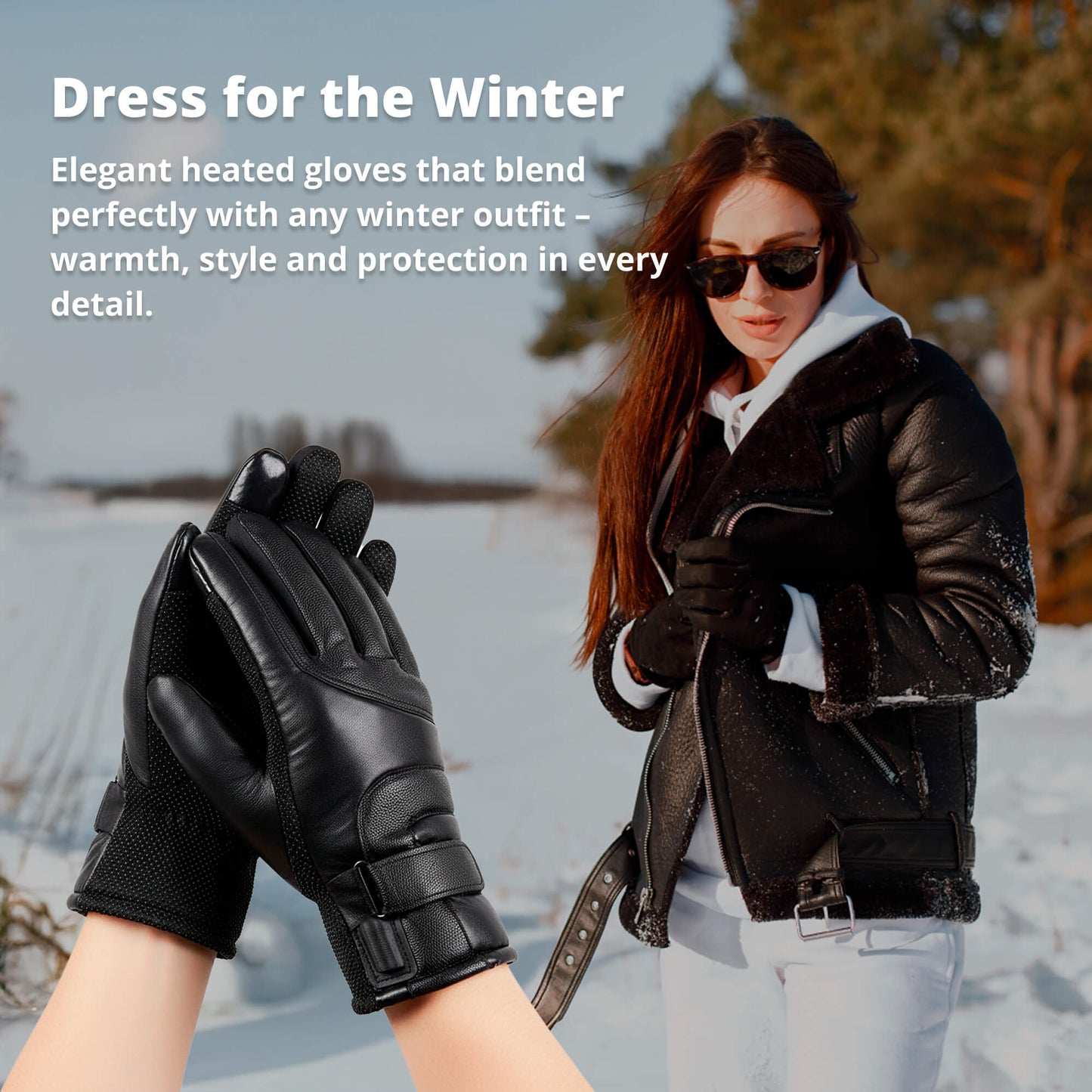 Nokmo | Heated Gloves for Women UK – Ladies Thermal Waterproof Winter Gloves with Touch Screen & USB Rechargeable Warm Design