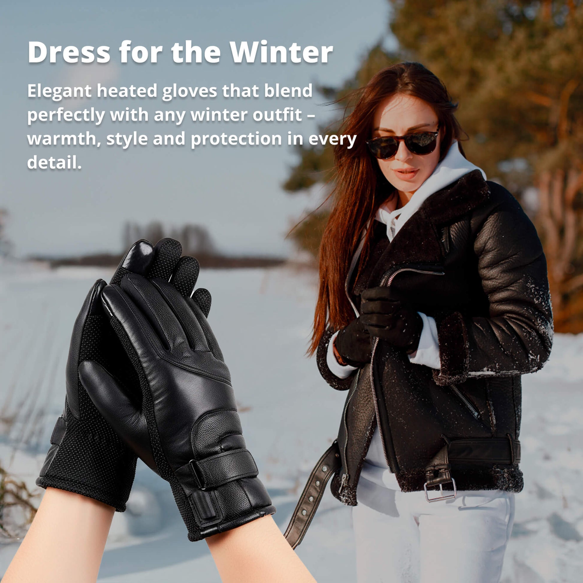 Nokmo | Heated Gloves for Women UK – Ladies Thermal Waterproof Winter Gloves with Touch Screen & USB Rechargeable Warm Design