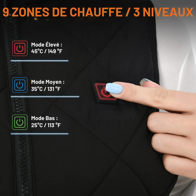 Nokmo | Heated Vest for Women with Dual Control and 9 Heating Zones – Comfort and Warmth for Every Season