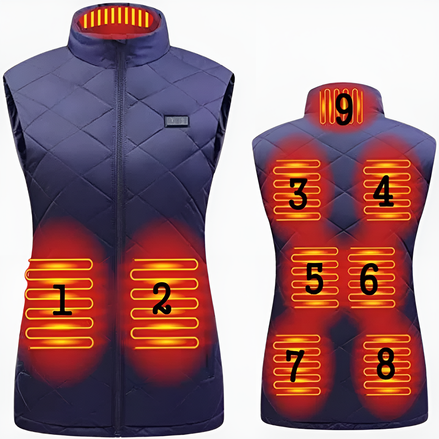 Nokmo | Heated Vest for Women with Dual Control and 9 Heating Zones – Comfort and Warmth for Every Season
