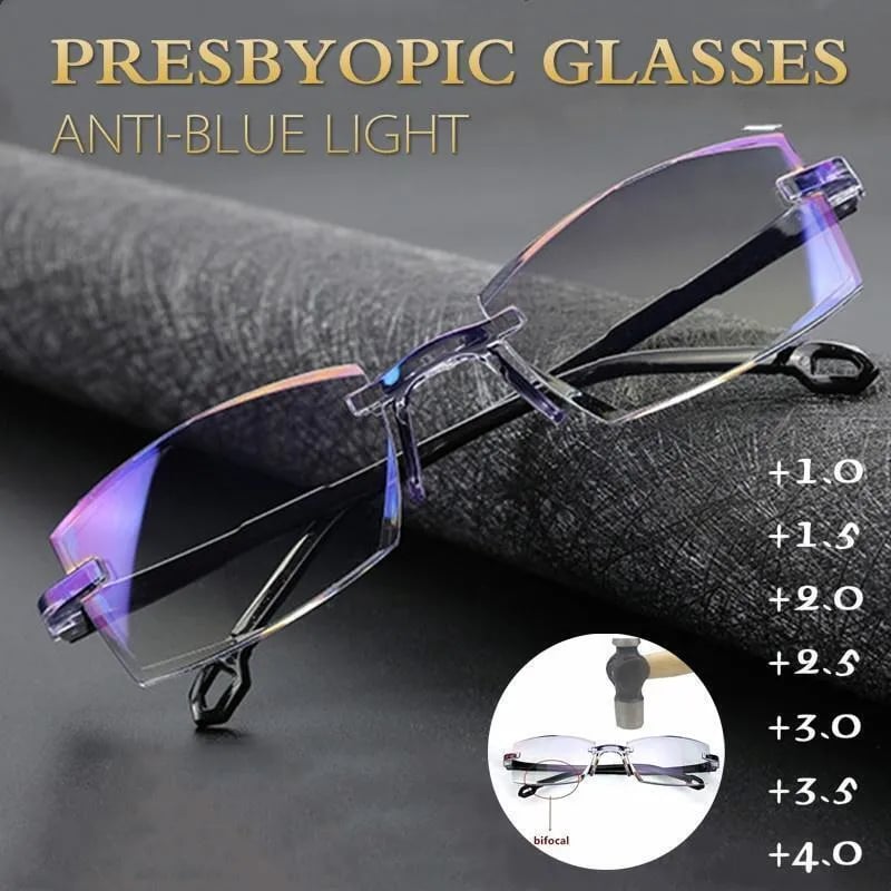 Nokmo | High Hardness Anti-Blue Progressive Distance and Near Range Dual-Use Reading Glasses