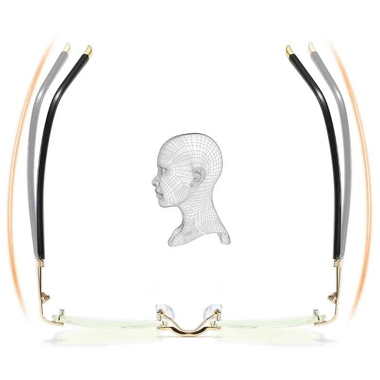 Nokmo | High Hardness Anti-Blue Progressive Distance and Near Range Dual-Use Reading Glasses
