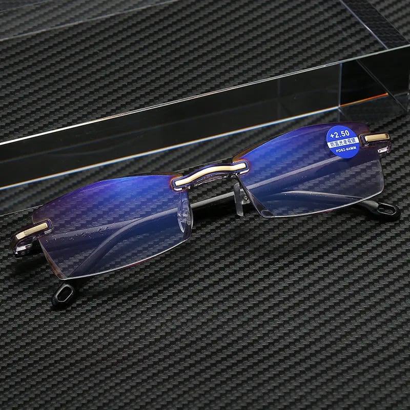 Nokmo | High Hardness Anti-Blue Progressive Distance and Near Range Dual-Use Reading Glasses