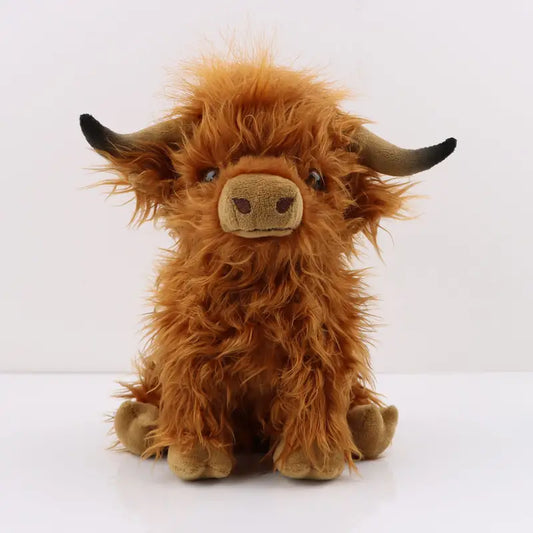 Nokmo | Highland Cuddle Cow | Soft and Cozy Plush Toy | Brown/White