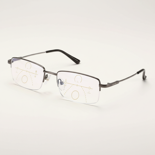Nokmo | Intelligent Progressive Glasses | ARNO Lens Technology | Photochromic Adjustment | Blue Light Filter & UV400 | Anti-Reflective Coating | Multifocal