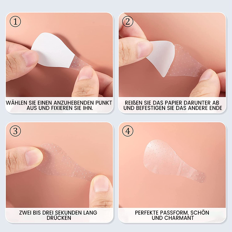 Nokmo | Invisible Facelift Patches | 120 Count Supply Pack | Ultra-thin 0.02mm Adhesion Technology | Waterproof & Hypoallergenic | Mechanical V-Shape Lifting | Transparent