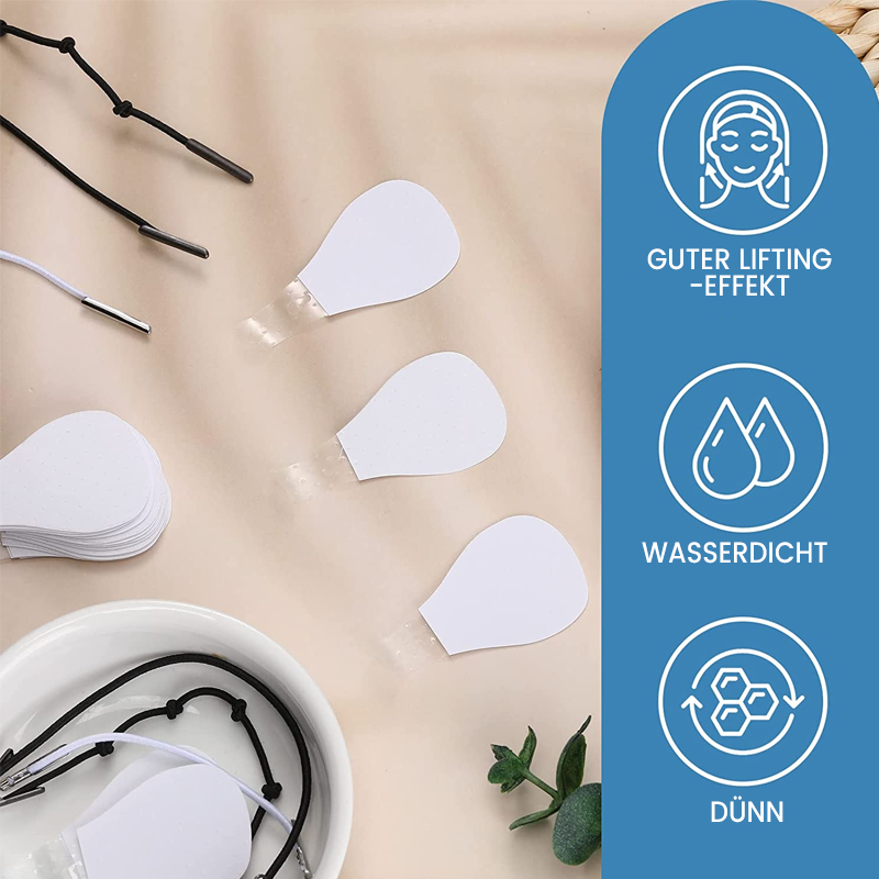 Nokmo | Invisible Facelift Patches | 120 Count Supply Pack | Ultra-thin 0.02mm Adhesion Technology | Waterproof & Hypoallergenic | Mechanical V-Shape Lifting | Transparent