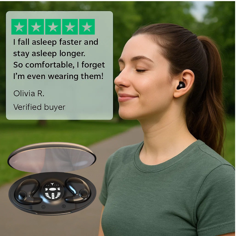 Nokmo | Invisible Wireless Sleep Headphones | IPX5 Waterproof, Bluetooth 5.3 for Comfortable Sleep and Relaxation