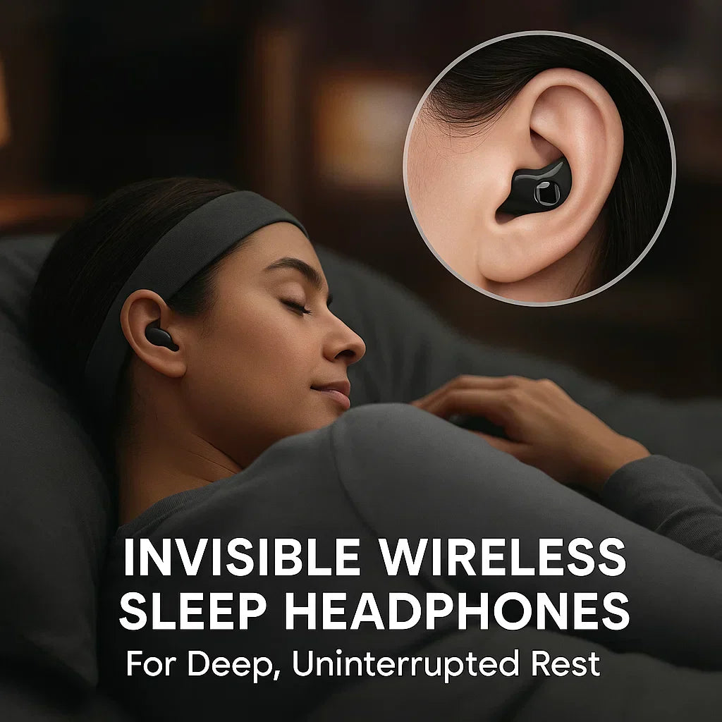 Nokmo | Invisible Wireless Sleep Headphones | IPX5 Waterproof, Bluetooth 5.3 for Comfortable Sleep and Relaxation