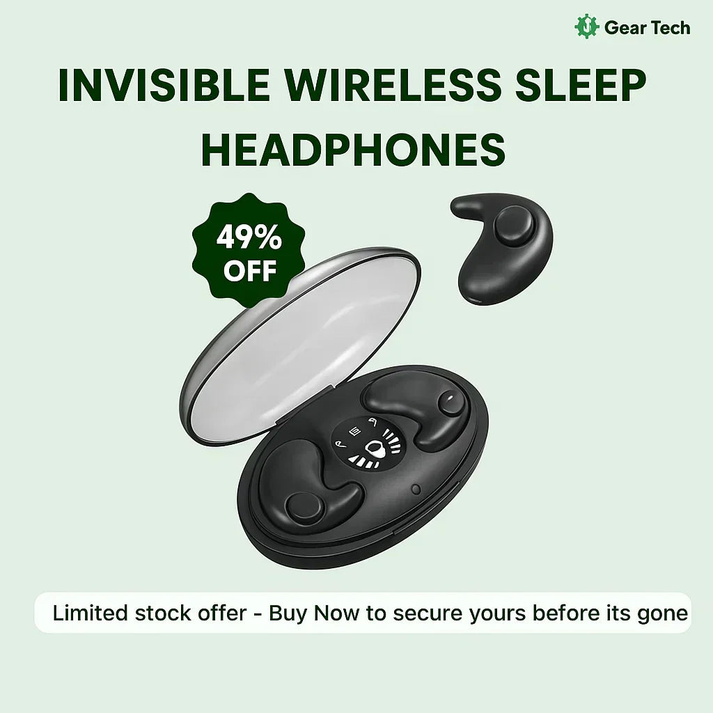 Nokmo | Invisible Wireless Sleep Headphones | IPX5 Waterproof, Bluetooth 5.3 for Comfortable Sleep and Relaxation