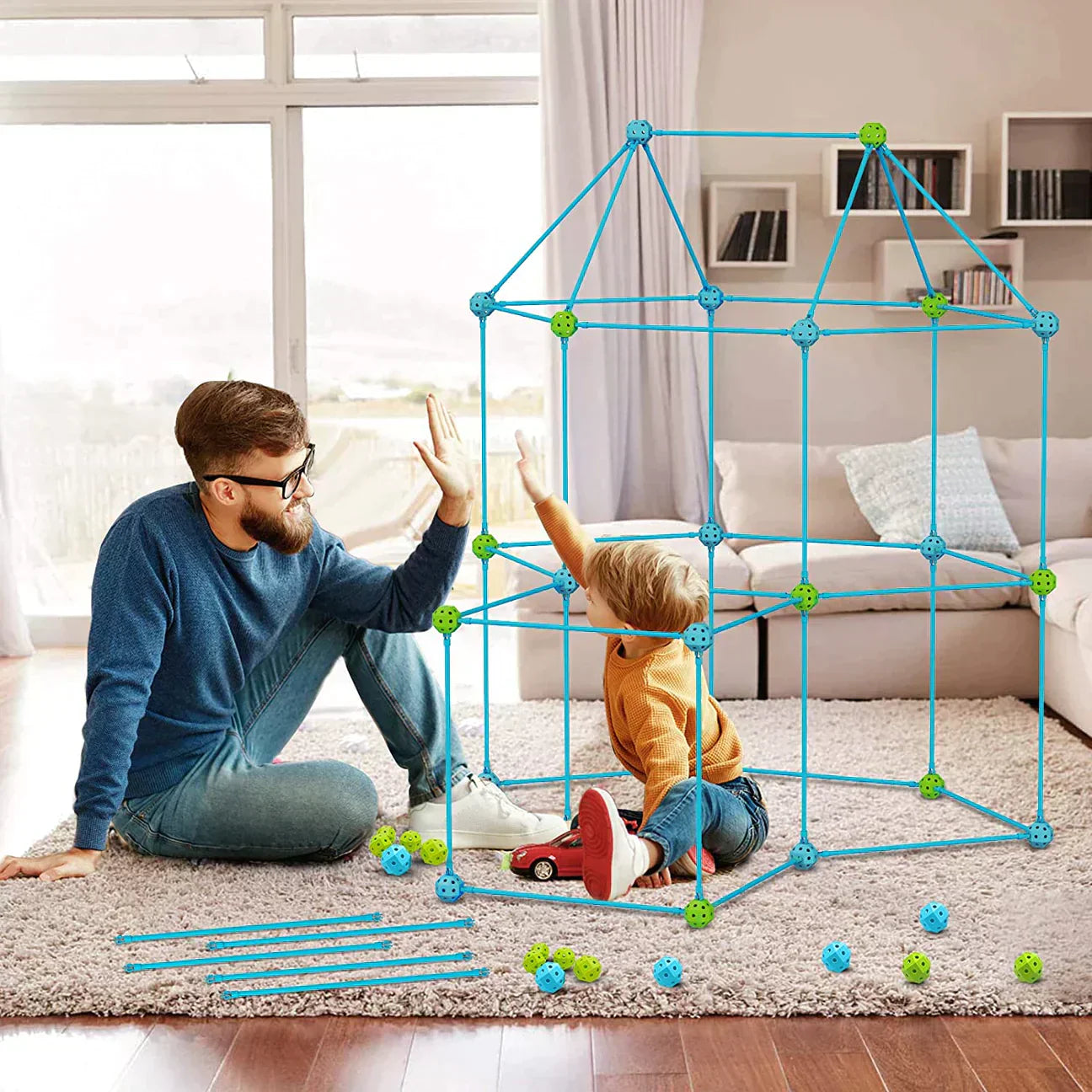 Nokmo | Kids Building Fort Kit - Creative STEM Toy