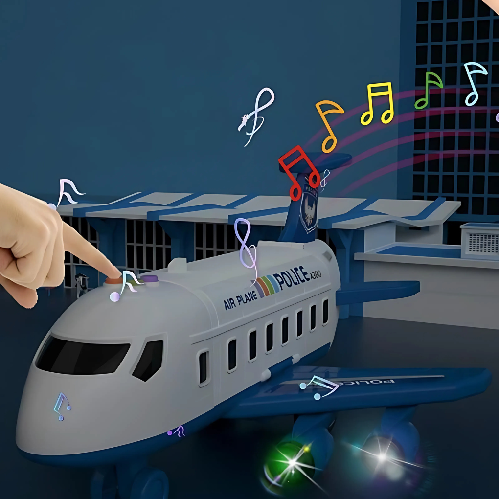 Nokmo | Kids Deformable Airplane Playset with Storage and Track